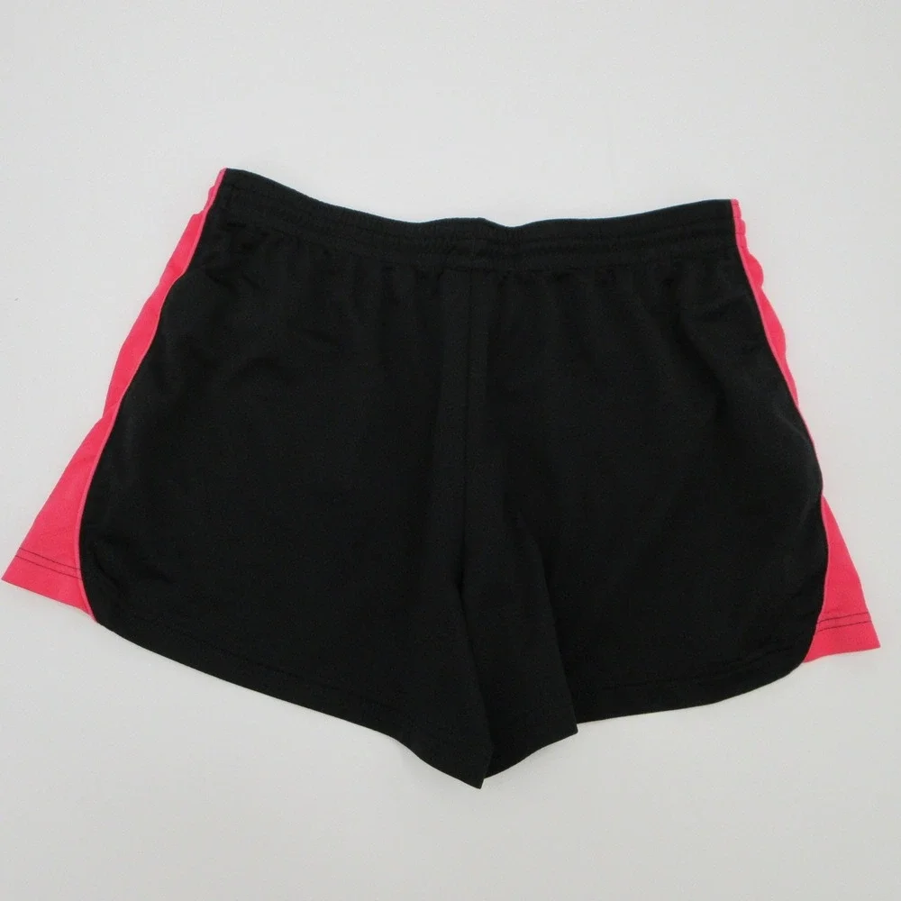 Nike Womens Athletic Shorts Large Black Pink Mesh Running Training Gym Workout
